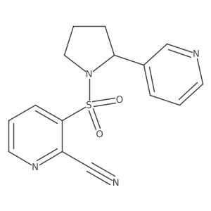 3-(2-Pyridin-3-ylpyrrolidin-1-yl)sulfonylpyridine-2-carbonitrile结构式