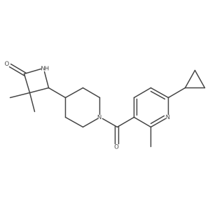 4-[1-(6-Cyclopropyl-2-methylpyridine-3-carbonyl)piperidin-4-yl]-3,3-dimethylazetidin-2-one结构式