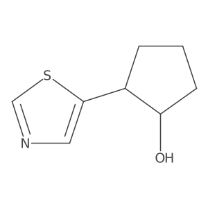 rac-(1R,2R)-2-(1,3-thiazol-5-yl)cyclopentan-1-ol结构式
