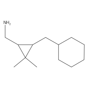 rac-[(1R,3R)-3-(cyclohexylmethyl)-2,2-dimethylcyclopropyl]methanamine结构式