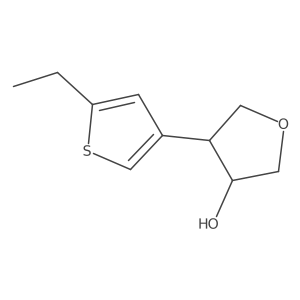rac-(3R,4S)-4-(5-ethylthiophen-3-yl)oxolan-3-ol结构式