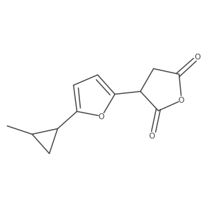 3-[5-(2-Methylcyclopropyl)furan-2-yl]oxolane-2,5-dione结构式