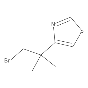 4-(1-Bromo-2-methylpropan-2-yl)-1,3-thiazole结构式