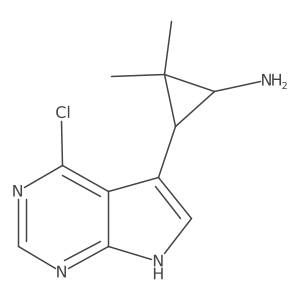 3-{4-chloro-7H-pyrrolo[2,3-d]pyrimidin-5-yl}-2,2-dimethylcyclopropan-1-amine结构式