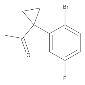 1-[1-(2-Bromo-5-fluorophenyl)cyclopropyl]ethan-1-one Structure