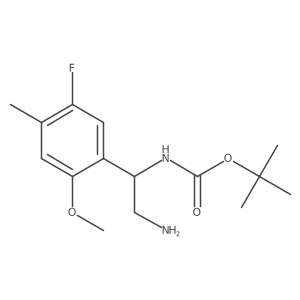 tert-butyl N-[2-amino-1-(5-fluoro-2-methoxy-4-methylphenyl)ethyl]carbamate Structure