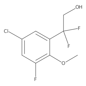 2-(5-Chloro-3-fluoro-2-methoxyphenyl)-2,2-difluoroethan-1-ol Structure