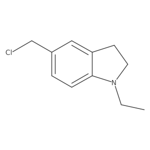 5-(chloromethyl)-1-ethyl-2,3-dihydro-1H-indole结构式