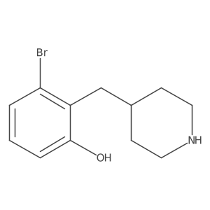 3-Bromo-2-[(piperidin-4-yl)methyl]phenol结构式