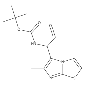 tert-butyl N-(1-{6-methylimidazo[2,1-b][1,3]thiazol-5-yl}-2-oxoethyl)carbamate Structure