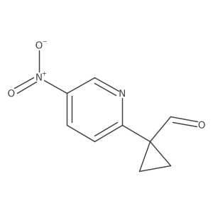 1-(5-Nitropyridin-2-yl)cyclopropane-1-carbaldehyde结构式