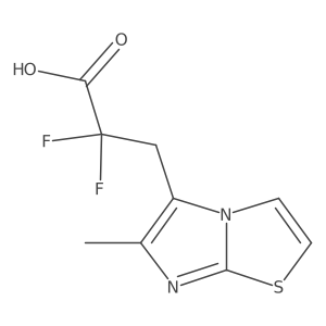 2,2-Difluoro-3-{6-methylimidazo[2,1-b][1,3]thiazol-5-yl}propanoic acid结构式