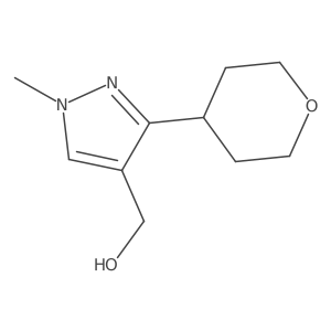 [1-methyl-3-(oxan-4-yl)-1H-pyrazol-4-yl]methanol Structure