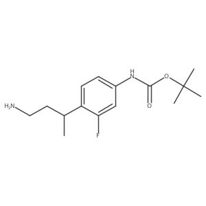 tert-butyl N-[4-(4-aminobutan-2-yl)-3-fluorophenyl]carbamate结构式