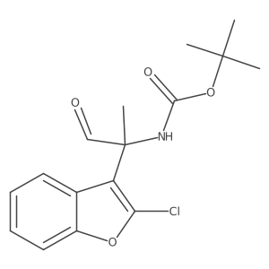 tert-butyl N-[2-(2-chloro-1-benzofuran-3-yl)-1-oxopropan-2-yl]carbamate结构式