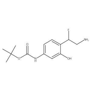 tert-butyl N-[4-(2-amino-1-fluoroethyl)-3-hydroxyphenyl]carbamate结构式