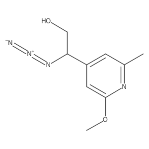 2-Azido-2-(2-methoxy-6-methylpyridin-4-yl)ethan-1-ol结构式