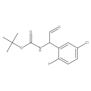 tert-butyl N-[1-(5-chloro-2-fluorophenyl)-2-oxoethyl]carbamate结构式