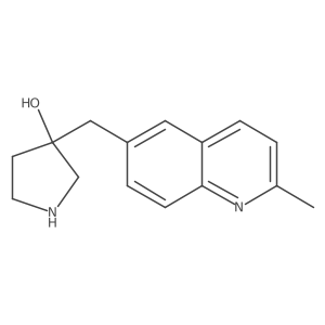 3-[(2-Methylquinolin-6-yl)methyl]pyrrolidin-3-ol Structure
