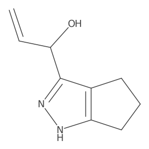 1-{1H,4H,5H,6H-cyclopenta[c]pyrazol-3-yl}prop-2-en-1-ol结构式