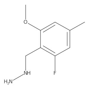 [(2-Fluoro-6-methoxy-4-methylphenyl)methyl]hydrazine Structure
