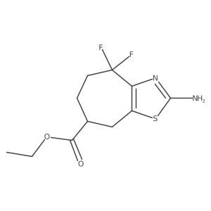 ethyl 2-amino-4,4-difluoro-4H,5H,6H,7H,8H-cyclohepta[d][1,3]thiazole-7-carboxylate Structure