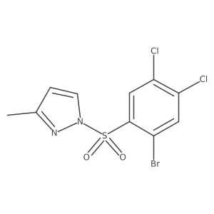 1-[(2-bromo-4,5-dichlorophenyl)sulfonyl]-3-methyl-1H-pyrazole Structure