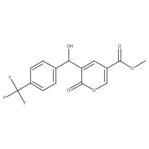 Methyl 3-(hydroxy(4-(trifluoromethyl)phenyl)methyl)-2-oxo-2H-pyran-5-carboxylate结构式