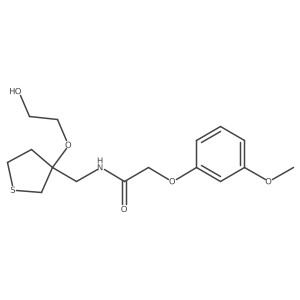 N-((3-(2-hydroxyethoxy)tetrahydrothiophen-3-yl)methyl)-2-(3-methoxyphenoxy)acetamide Structure