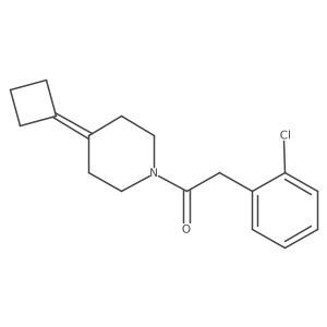 2-(2-Chlorophenyl)-1-(4-cyclobutylidenepiperidin-1-yl)ethan-1-one Structure