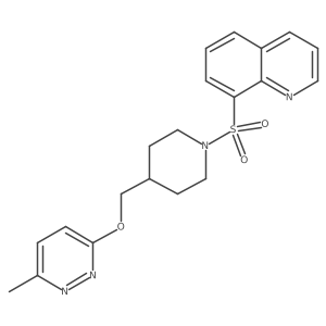 8-[4-[(6-Methylpyridazin-3-yl)oxymethyl]piperidin-1-yl]sulfonylquinoline Structure