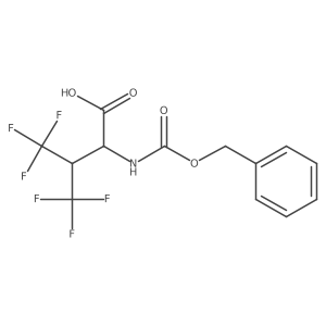 (2S)-2-{[(benzyloxy)carbonyl]amino}-4,4,4-trifluoro-3-(trifluoromethyl)butanoic acid结构式