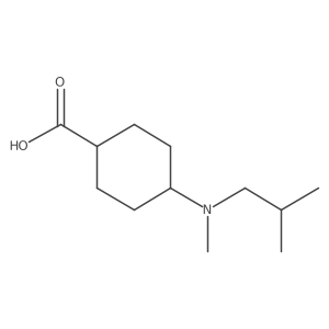 (1r,4r)-4-(Isobutyl(methyl)amino)cyclohexanecarboxylic acid Structure