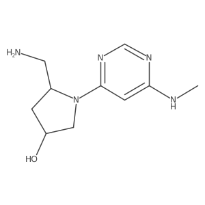 (3R,5R)-5-(aminomethyl)-1-[6-(methylamino)pyrimidin-4-yl]pyrrolidin-3-ol Structure