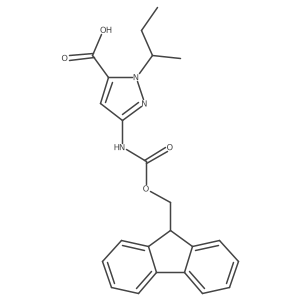 1-(butan-2-yl)-3-({[(9H-fluoren-9-yl)methoxy]carbonyl}amino)-1H-pyrazole-5-carboxylic acid Structure