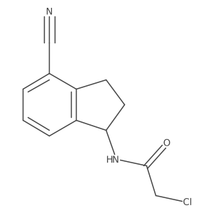 2-Chloro-N-[(1R)-4-cyano-2,3-dihydro-1H-inden-1-yl]acetamide结构式