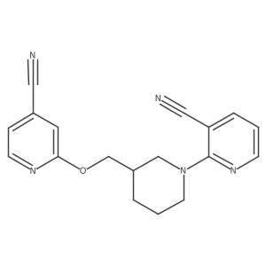 2-(3-{[(4-Cyanopyridin-2-yl)oxy]methyl}piperidin-1-yl)pyridine-3-carbonitrile结构式
