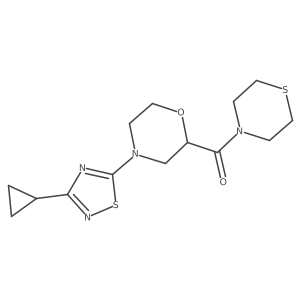 4-(3-Cyclopropyl-1,2,4-thiadiazol-5-yl)-2-(thiomorpholine-4-carbonyl)morpholine Structure