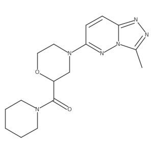 4-{3-Methyl-[1,2,4]triazolo[4,3-b]pyridazin-6-yl}-2-(piperidine-1-carbonyl)morpholine Structure