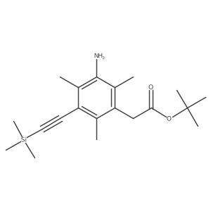 Tert-butyl 2-{3-amino-2,4,6-trimethyl-5-[2-(trimethylsilyl)ethynyl]phenyl}acetate Structure