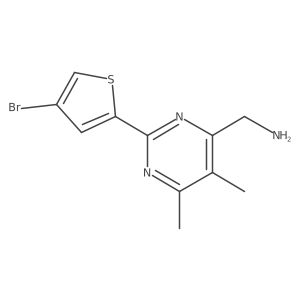 1-[2-(4-Bromothiophen-2-yl)-5,6-dimethylpyrimidin-4-yl]methanamine Structure