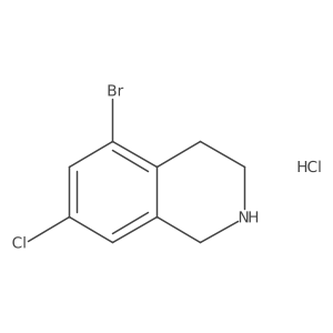 5-Bromo-7-chloro-1,2,3,4-tetrahydroisoquinoline;hydrochloride结构式