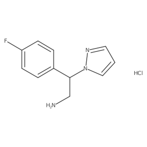 2-(4-fluorophenyl)-2-(1H-pyrazol-1-yl)ethan-1-amine hydrochloride Structure