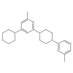 4-{6-Methyl-2-[4-(6-methylpyrazin-2-yl)piperazin-1-yl]pyrimidin-4-yl}morpholine Structure