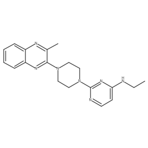 N-ethyl-2-[4-(3-methylquinoxalin-2-yl)piperazin-1-yl]pyrimidin-4-amine结构式
