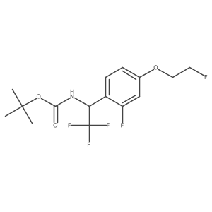 tert-butyl N-[(1R)-2,2,2-trifluoro-1-[2-fluoro-4-(2-fluoroethoxy)phenyl]ethyl]carbamate结构式