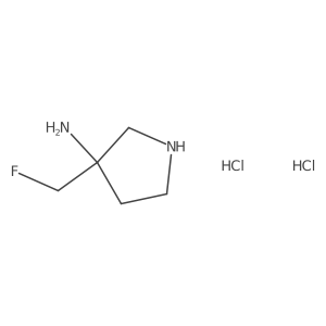 3-(Fluoromethyl)pyrrolidin-3-amine dihydrochloride结构式