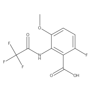 6-Fluoro-3-methoxy-2-(2,2,2-trifluoroacetamido)benzoic acid结构式