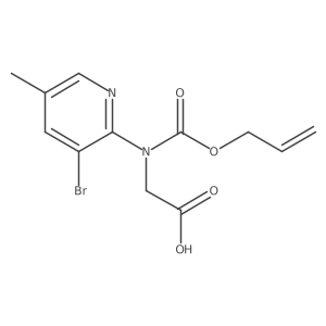2-[(3-Bromo-5-methylpyridin-2-yl)[(prop-2-en-1-yloxy)carbonyl]amino]acetic acid结构式