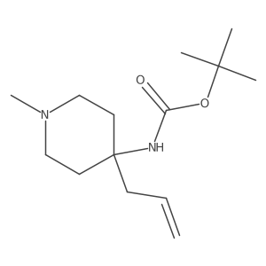 tert-butyl N-[1-methyl-4-(prop-2-en-1-yl)piperidin-4-yl]carbamate结构式